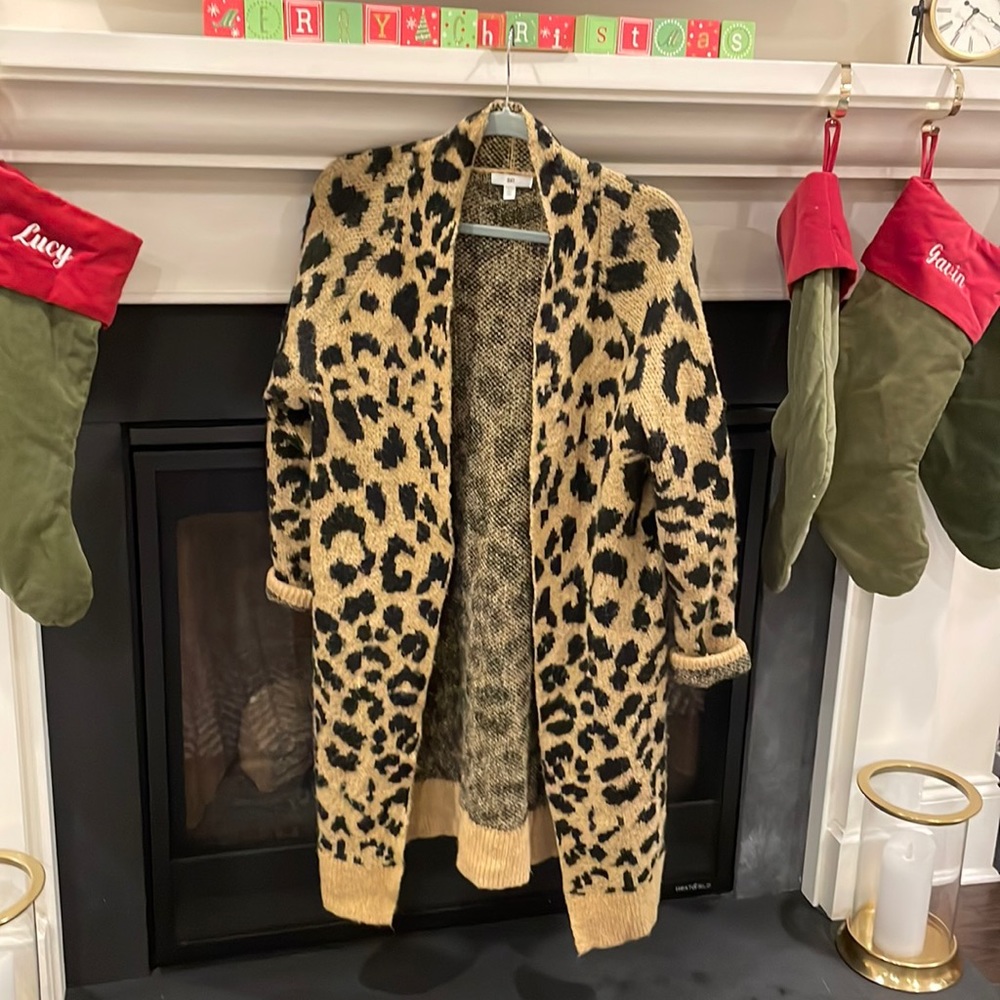 Bp animal print cardigan, excellent condition